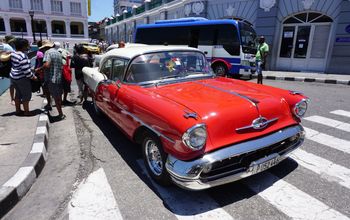Classic car in Santiago de Cuba, Cuba