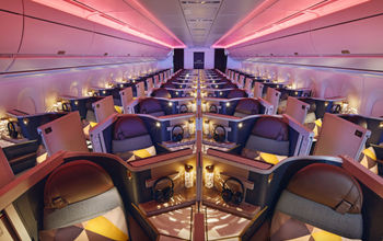 Etihad A350 Business Class Cabin