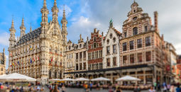 Grote Markt, town hall, main square, town square, Leuven, Belgium, Gothic