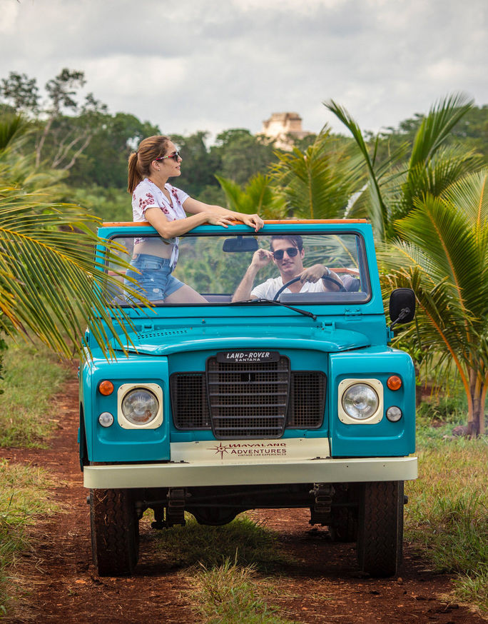 Yucatan tour in a Land Rover. Yucatan tour in a Land Rover.
