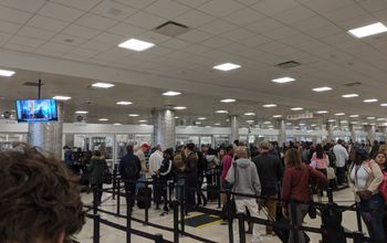 Security lines at the airport