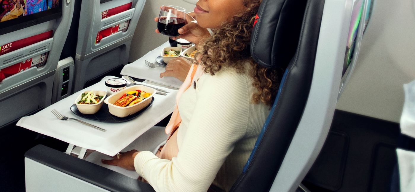 Image: The refreshed Delta Premium Select cabin experience. (photo via Delta Air Lines Media)