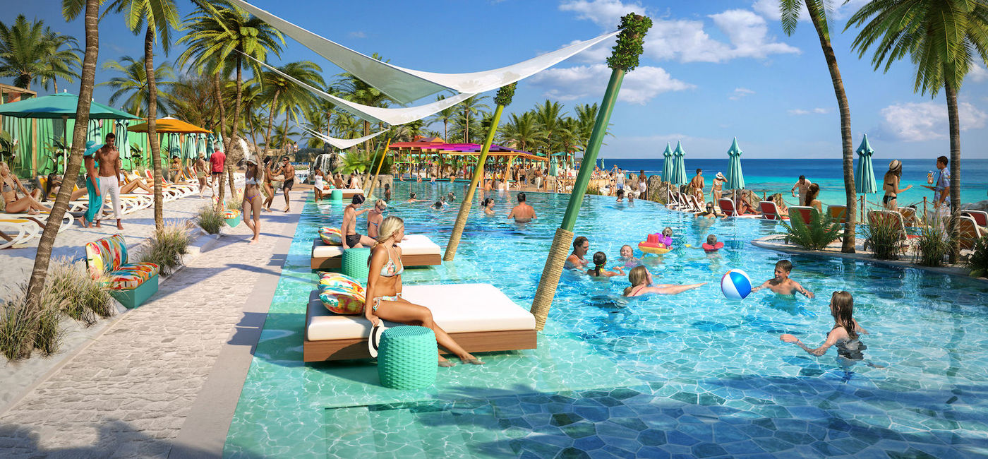 Image: A rendering of The Royal Beach Club at Paradise Island. (photo courtesy of Royal Caribbean Internation) (Royal Caribbean International)