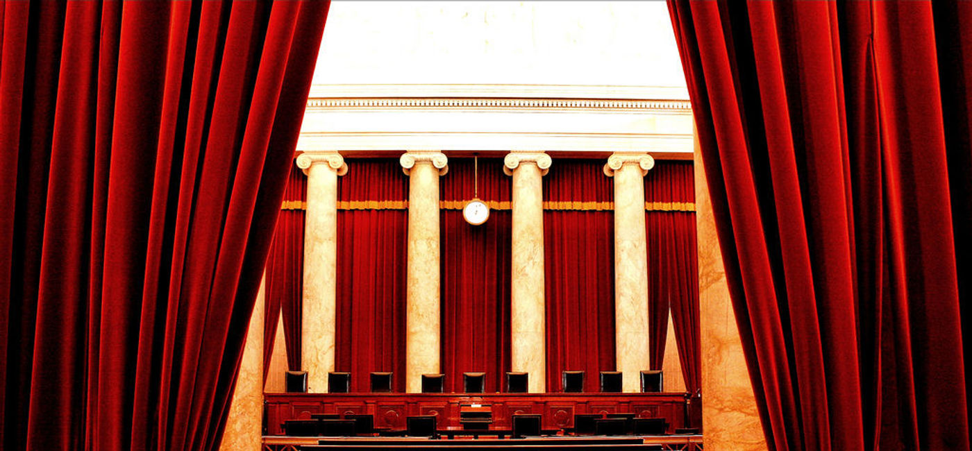 Image: PHOTO: The nine chairs of the Justices lined up in the Court Chamber of the US Supreme Court. (photo via Flickr/Phil Roeder)