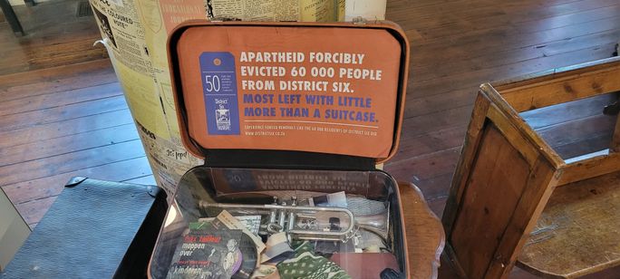 District Six Museum suitcase display District Six Museum suitcase display