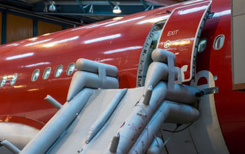 plane, slide, emergency