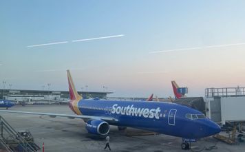 A Southwest Airlines plane at Houston's William P Hobby Airport