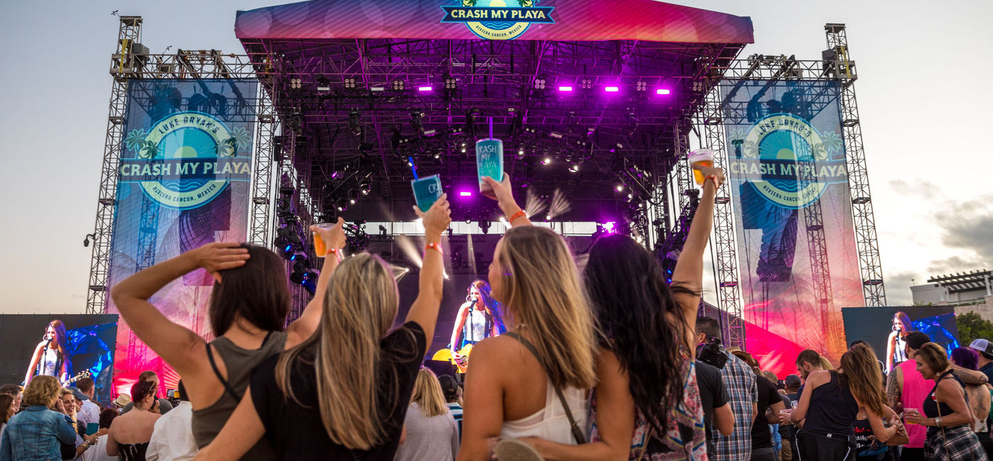 Image: Luke Bryan's annual 'Crash My Playa' concert at Moon Palace Cancun. (Photo courtesy of Palace Resorts. Credit: Alive Coverage)