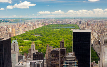 Aerial, New York City, NYC, Central Park park, skyscrapers, New York, skyline