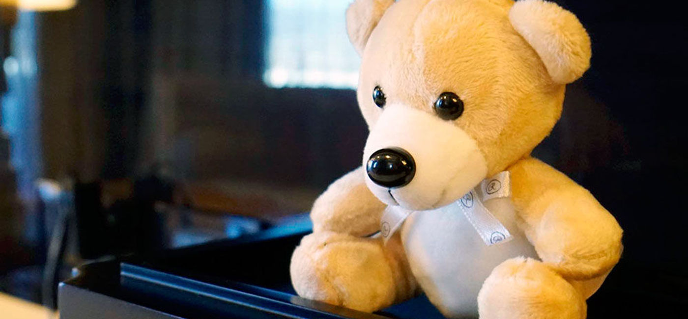 Image: PHOTO: Teddy bear in Regent Seven Seas Cruises suite. (photo by Jason Leppert) (Photo by Jason Leppert)