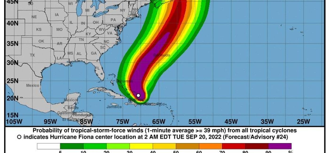 Image: After hammering Puerto Rico and the Dominican Republic, Fiona is now hitting Turks and Caicos. (National Oceanic and Atmospheric Administration)