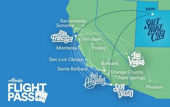 Flight pass route map.