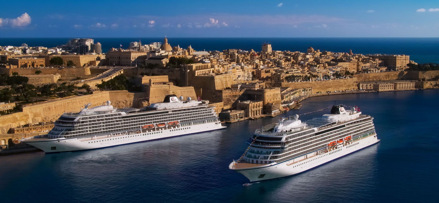 Image: The Viking Venus and Viking Sea in Malta. (Photo via Viking)