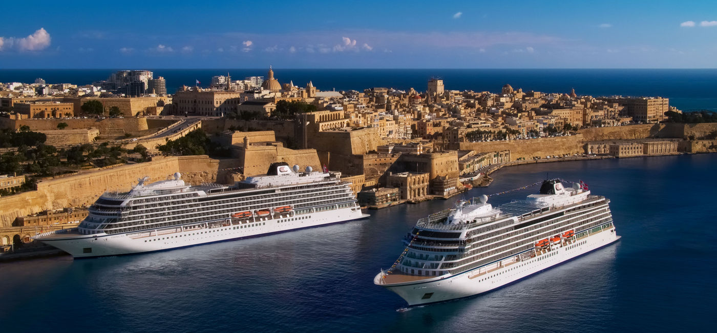 Image: Viking sister ships in Malta. (Photo via Viking)