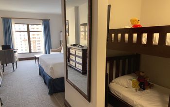 Guest room at Wyndham Grand Orlando Resort Bonnet Creek in Orlando, Florida