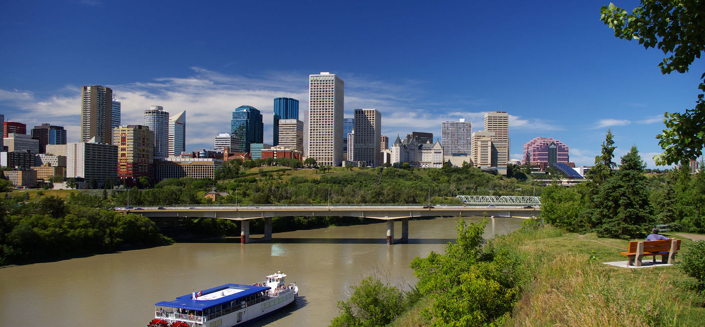 Image: A riverboat cruises the North Saskatchewan River in Edmonton, Alberta, Canada. (photo via InStock/iStock/Getty Images Plus)