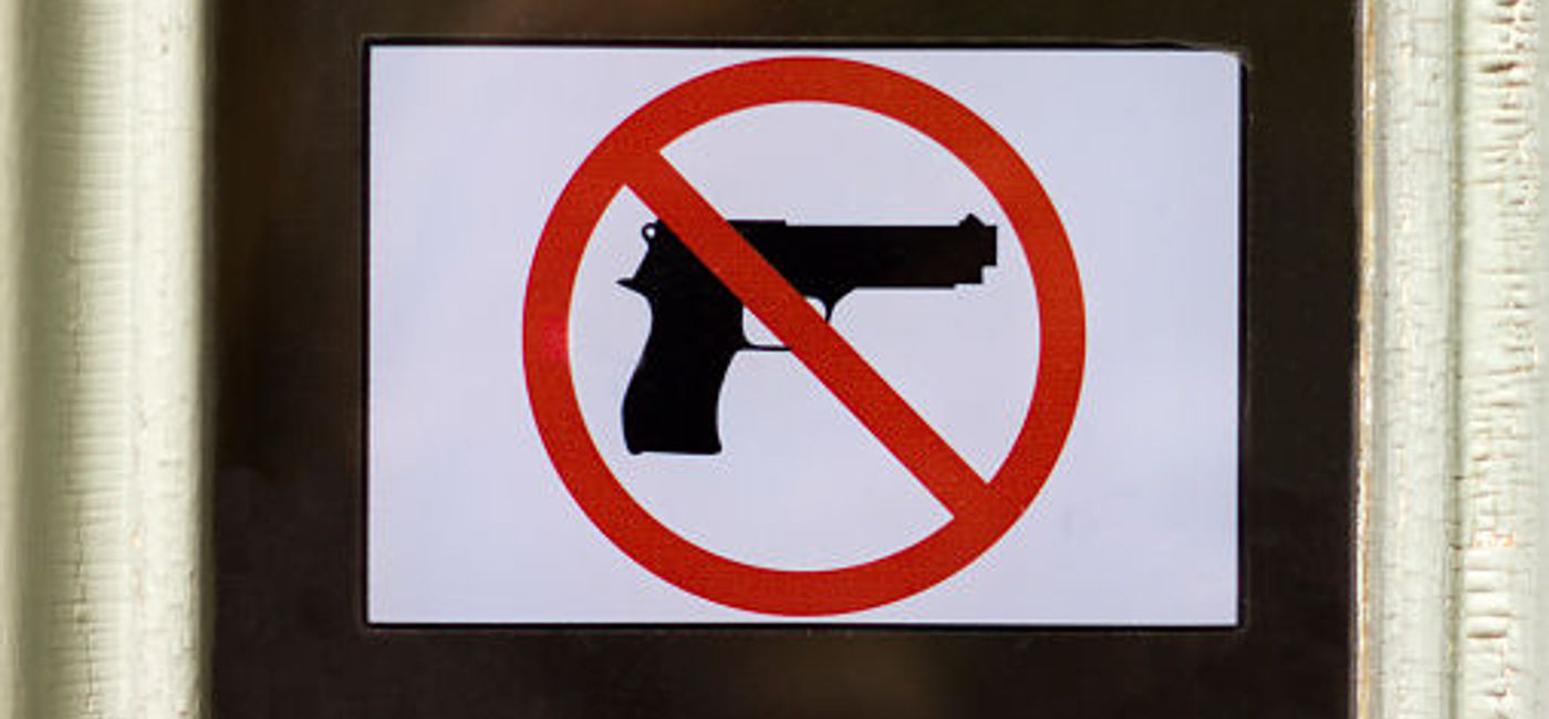 Image: PHOTO: No guns allowed. (photo courtesy of Thinkstock)