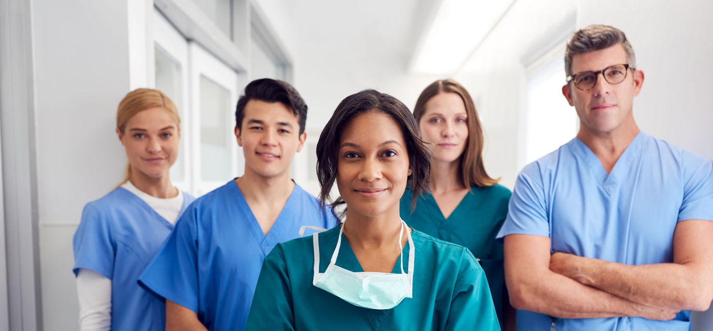 Image: PHOTO: Healthcare workers in hospital. (Photo via Getty Images Plus / Stock / monkeybusinessimages)