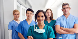 Healthcare workers in hospital