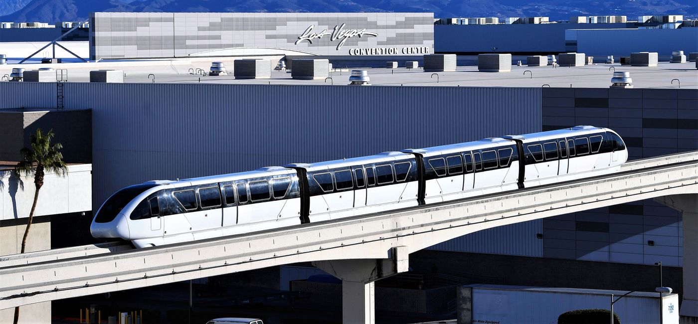 Image: The Las Vegas Monorail (photo via Las Vegas News Bureau)