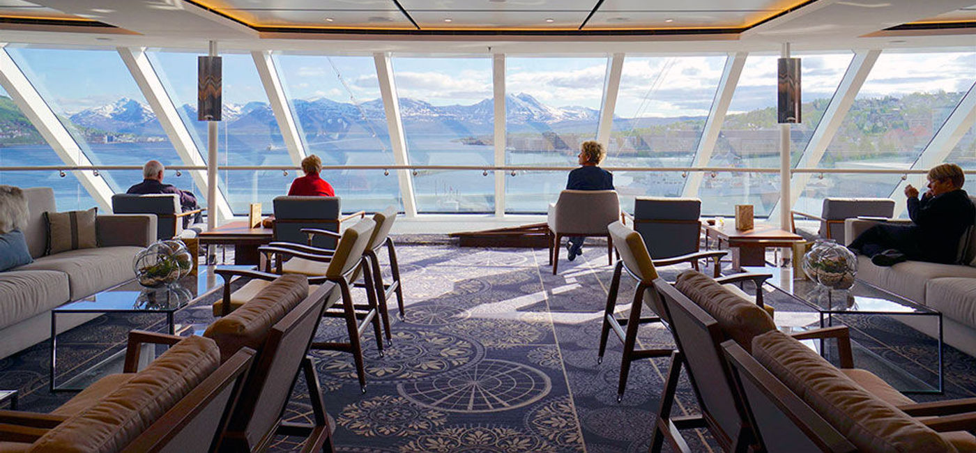 Image: PHOTO: Viking Ocean Cruises' Explorers' Lounge as seen on the Viking Sea. (photo by Jason Leppert)