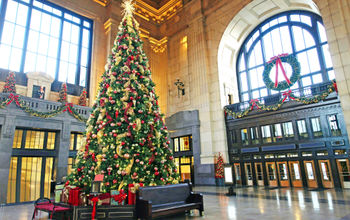 Beautiful Christmas Tree decorated inside Union Station in Kansas City, MO.