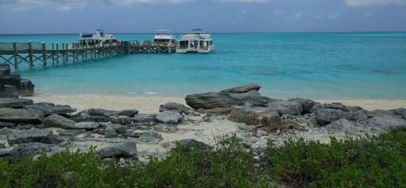 Image: PHOTO: Dive boats docked at Club Med Columbus Isle, Bahamas. (photo by Eric Bowman)