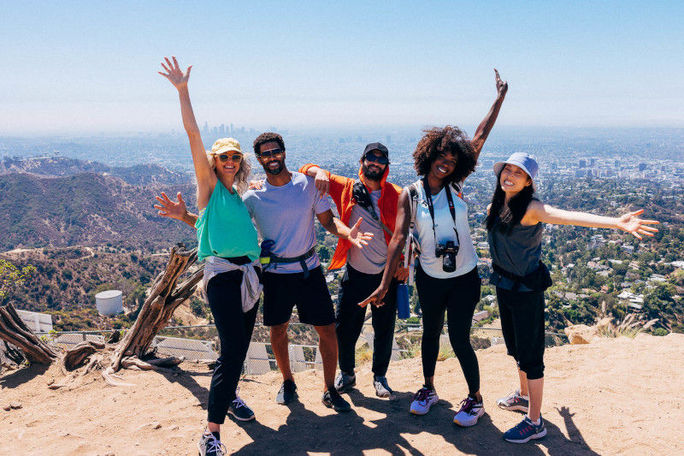 Hiking to the Hollywood sign. Hiking to the Hollywood sign.