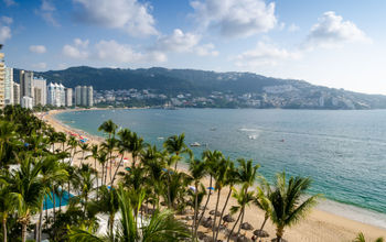 Acapulco beach in Mexico.