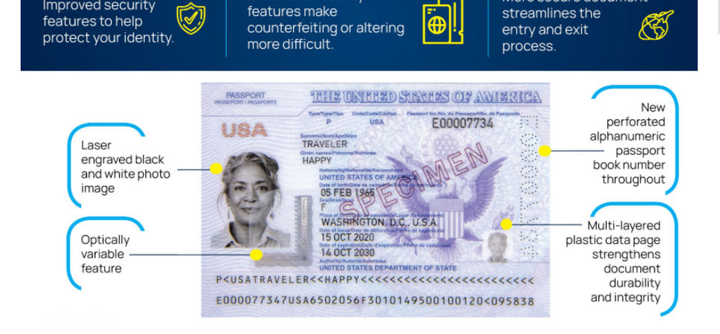 Image: Features of the State Department's redesigned Next Generation Passports. (screenshot via U.S. State Department)