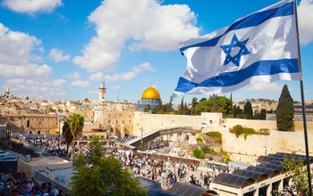 Israel, flag, Jerusalem, old city, western wall