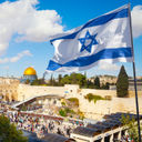 Israel, flag, Jerusalem, old city, western wall