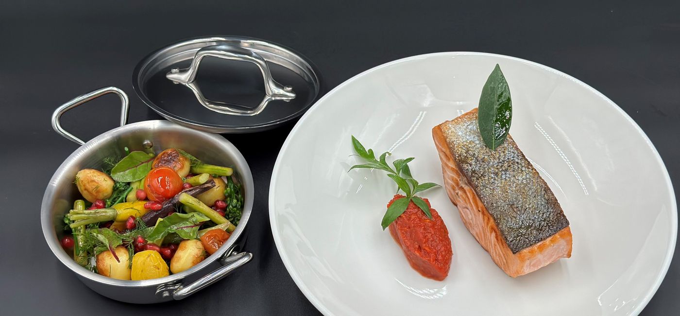 Image: Crispy Skin Fresh Alaskan Salmon Fillet is a classic favorite Seabourn guests can now enjoy in their own suites. (Photo Credit: Seabourn)