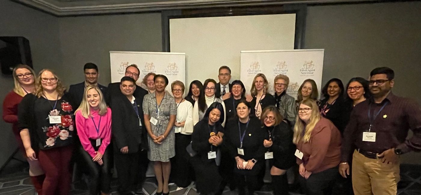 Image: The Travel Agent Next Door staff members at VIP Supplier Event. (Bruce Parkinson)