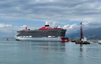 Virgin Voyages' Resilient Lady during sea trails