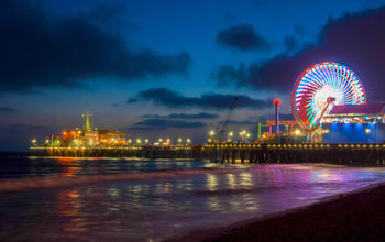 Santa Monica Pier at Night