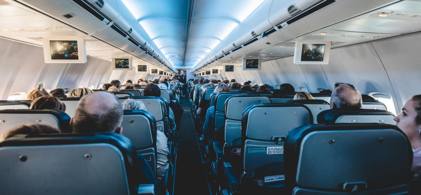 Image: View From Inside Air Transat Airplane of the Back Seats (Photo via aetb / iStock Editorial / Getty Images Plus)