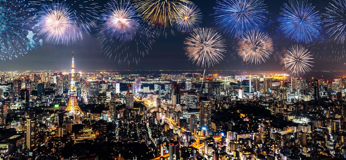 Image: Fireworks above Tokyo on New Year's Eve (photo courtesy of iStock / Getty Images Plus / metamorworks)