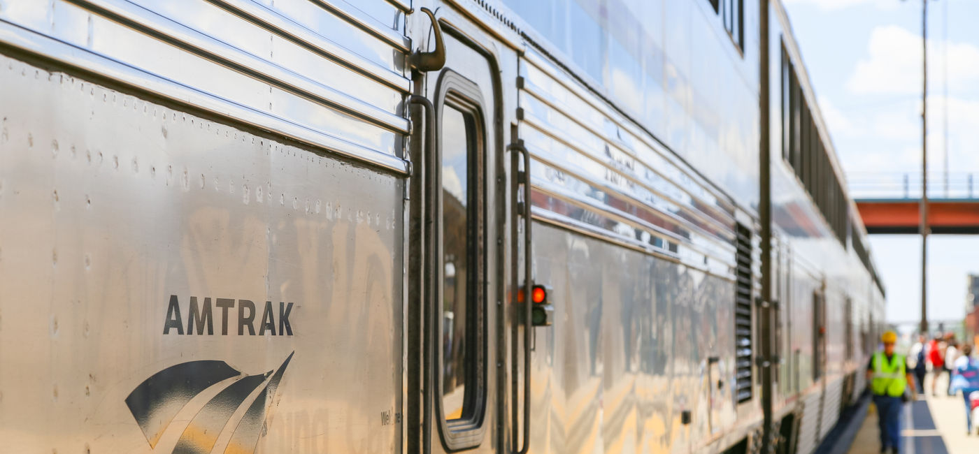 Image: PHOTO: The Amtrak passenger train ready for departure. (photo via mixmotive / iStock Editorial / Getty Images Plus)