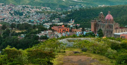 Aerial cityscape of Guanajuato, Guanajuato, Mexico.
