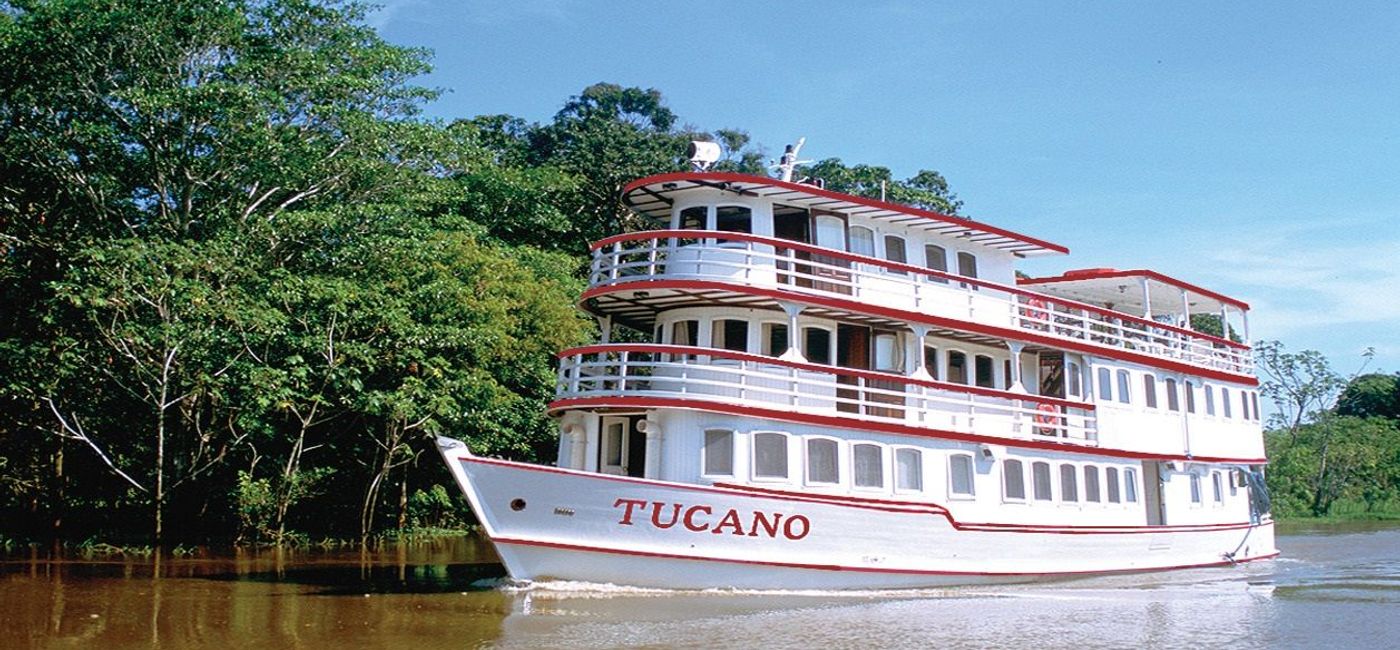 Image: PHOTO: The Tucano, a three-story vessel owned by Amazon Nature Tours. (Photo via Amazon Nature Tours)
