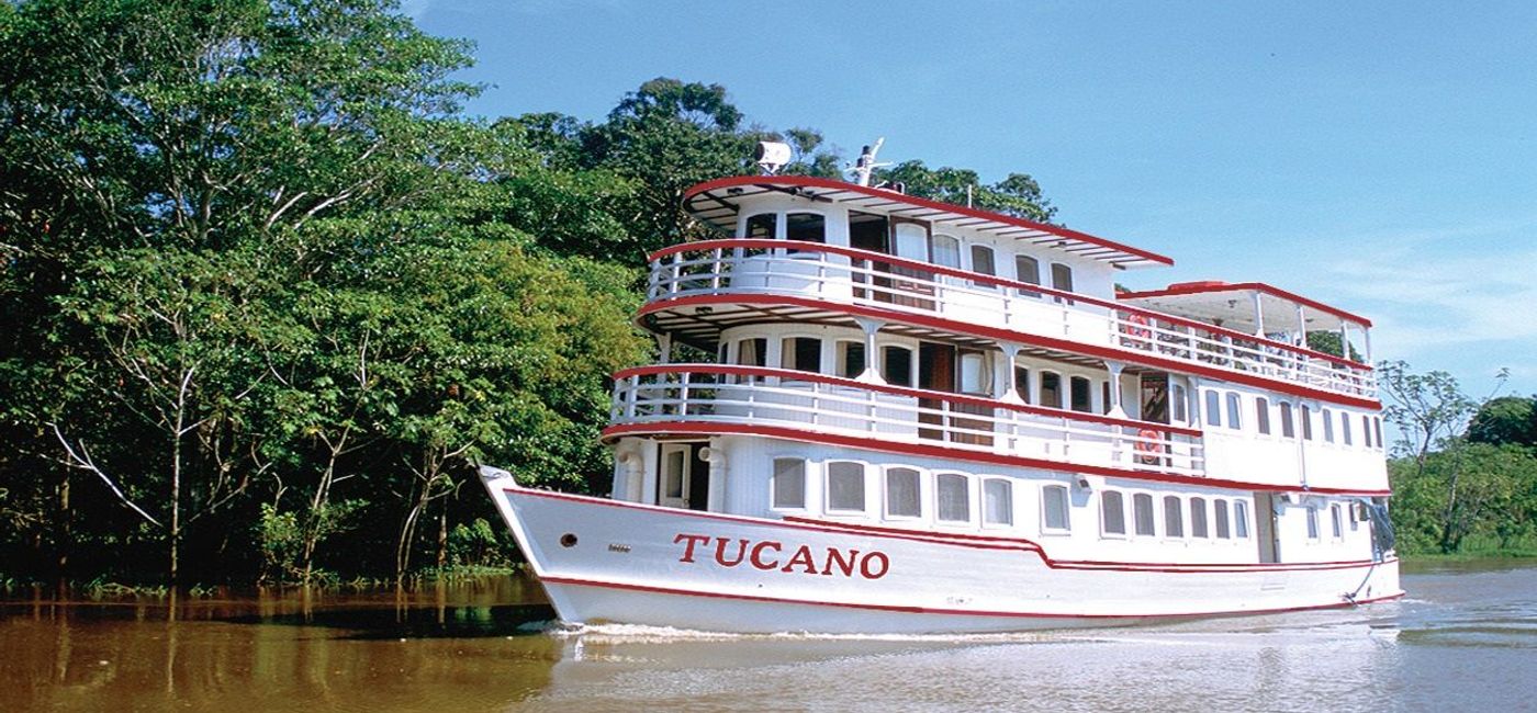 Image: PHOTO: The Tucano, a three-story vessel owned by Amazon Nature Tours. (Photo via Amazon Nature Tours)