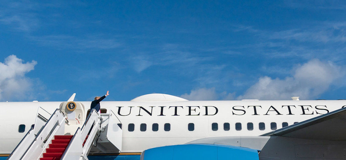 Image: PHOTO: President Donald Trump boards Air Force One at Palm Beach International Airport. (photo via Flickr/The White House)