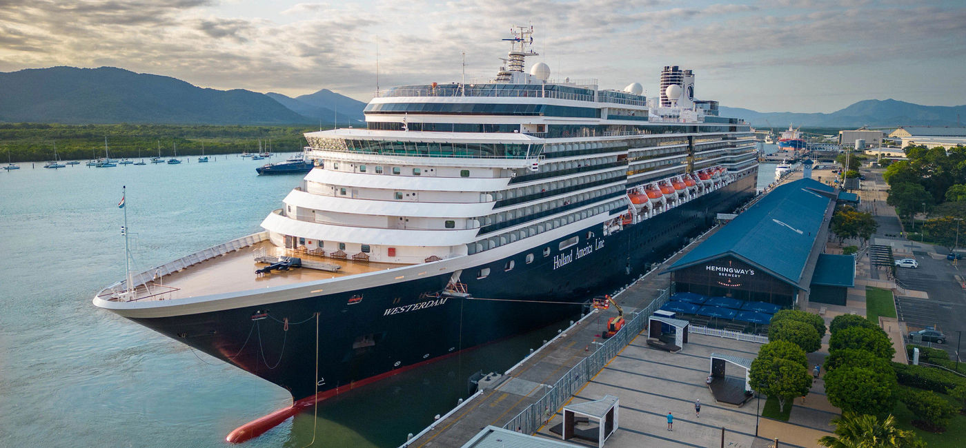 Image: The Westerdam ports in Cairns, Australia.  (Photo Credit: Holland America Line)