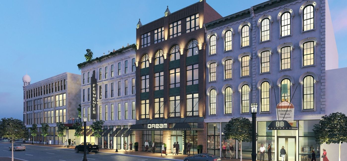 Image: Rendering of the exterior of Dream Hotel Louisville. (photo via Dream Hotel Group) ((photo via Dream Hotel Group))