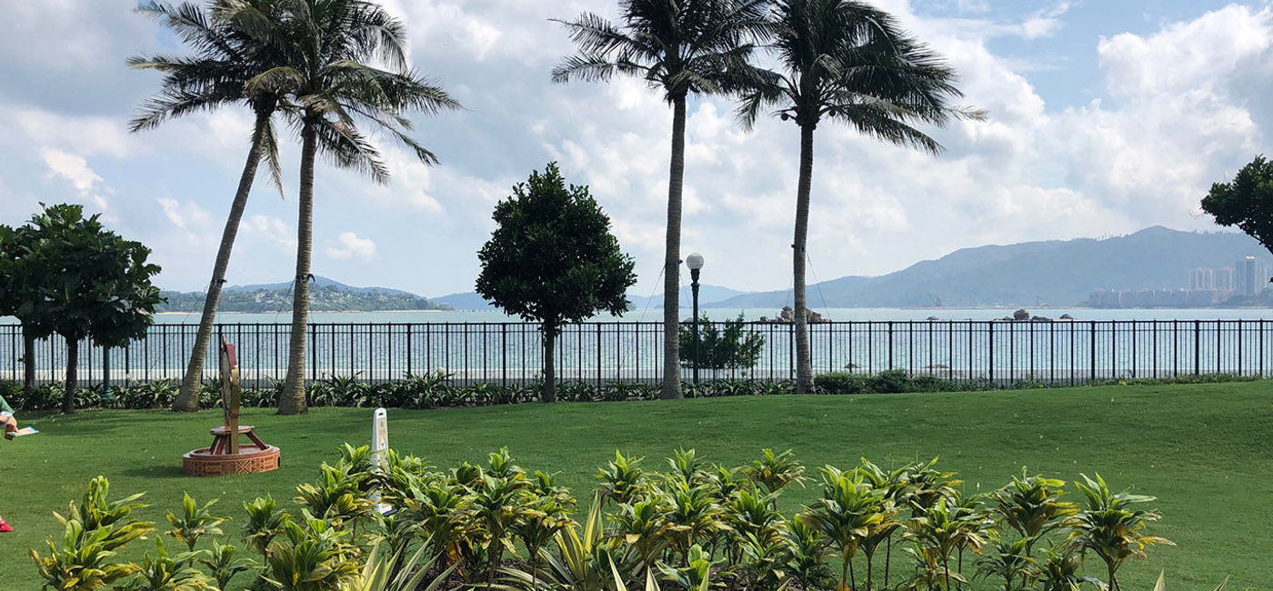 Image: The view from Disney Explorers Lodge toward Hong Kong. (Photo by Paul Heney) (Photo by Paul Heney.)