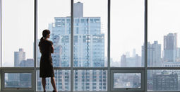 Woman looking at skyline
