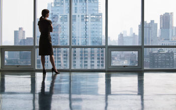 Woman looking at skyline