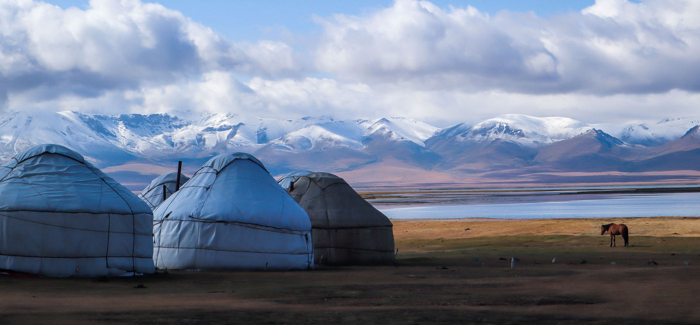 Image: Yurts along Lake Song Kol, Kyrgyzstan. (Photo Credit: Atlas Obscura Adventures)