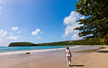 Walking on La Sagesse Beach in Grenada 
